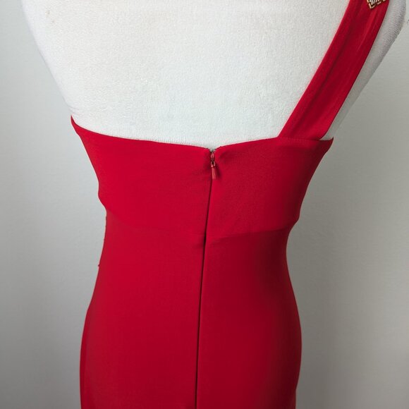 Cache Red One Shoulder Sequin Dress, 4 - Picture 5 of 6
